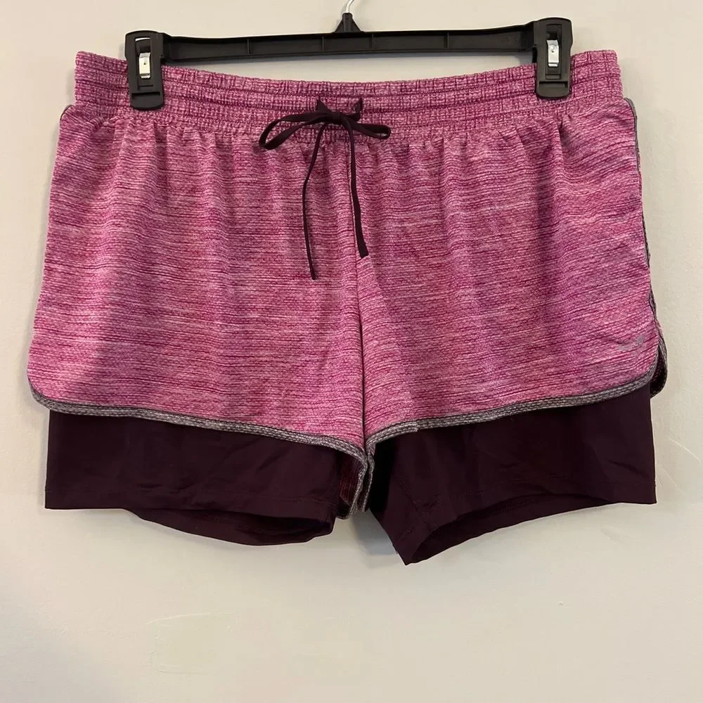 Champion Women's Pink and Purple Athletic Shorts